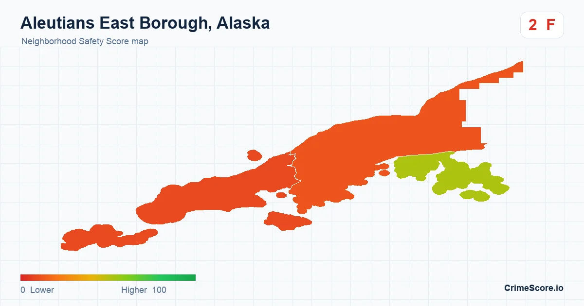Aleutians East Borough, Alaska neighborhood Safety Score map by Census block group