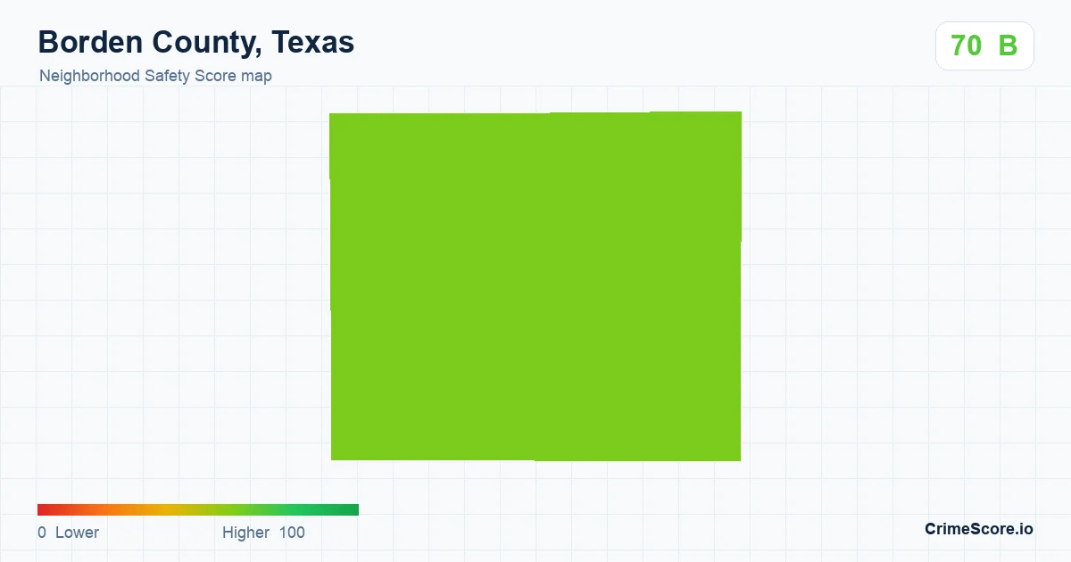 Borden County, Texas neighborhood Safety Score map by Census block group