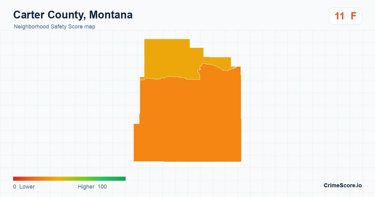 Carter County, Montana neighborhood Safety Score map by Census block group