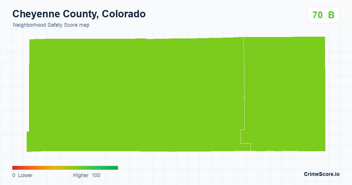 Cheyenne County, Colorado neighborhood Safety Score map by Census block group