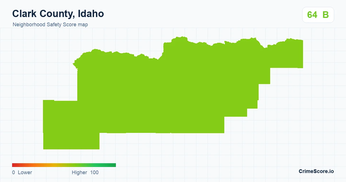 Clark County, Idaho neighborhood Safety Score map by Census block group
