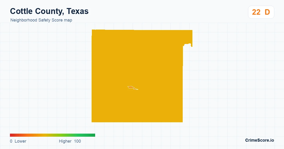 Cottle County, Texas neighborhood Safety Score map by Census block group