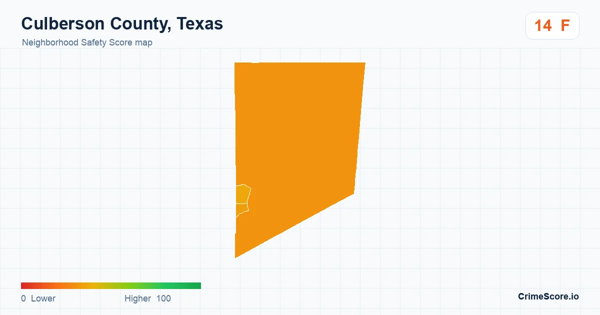 Culberson County, Texas neighborhood Safety Score map by Census block group