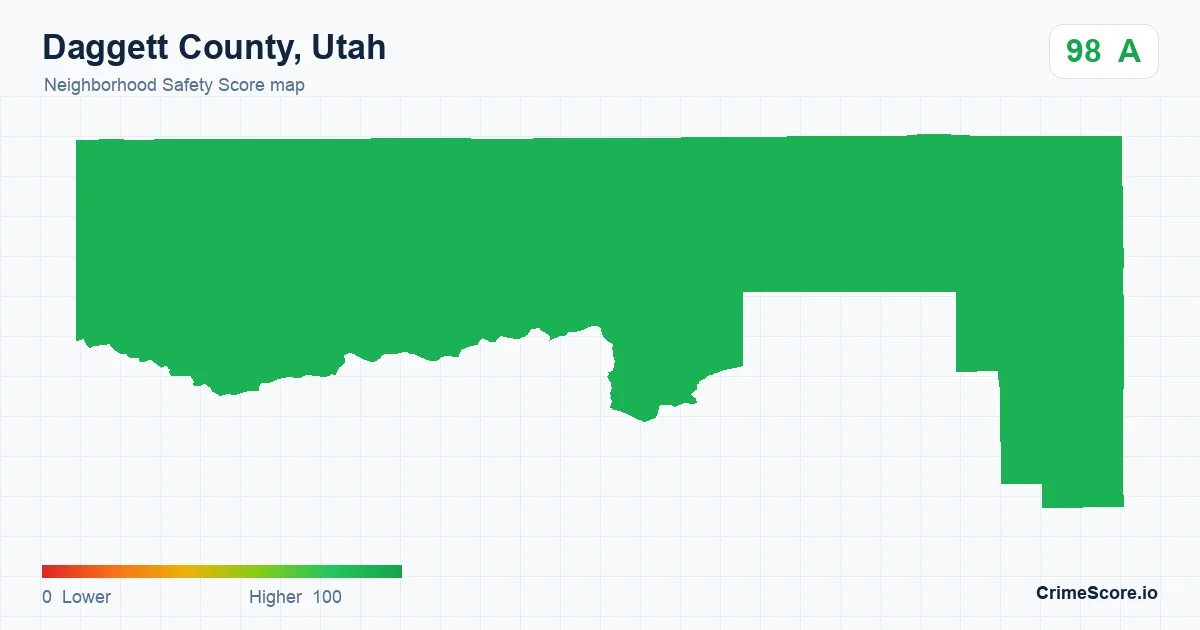 Daggett County, Utah neighborhood Safety Score map by Census block group