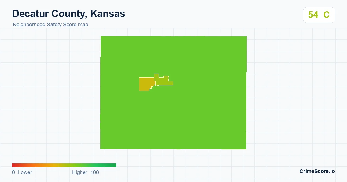 Decatur County, Kansas neighborhood Safety Score map by Census block group