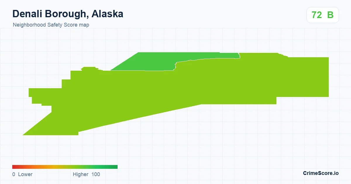 Denali Borough, Alaska neighborhood Safety Score map by Census block group