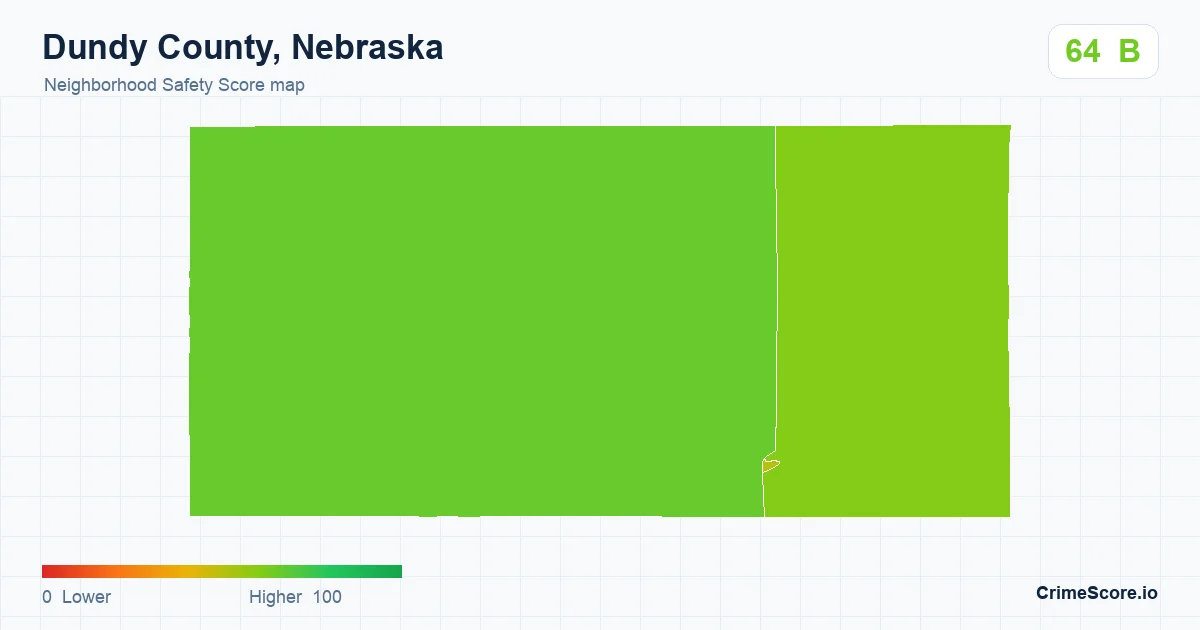 Dundy County, Nebraska neighborhood Safety Score map by Census block group