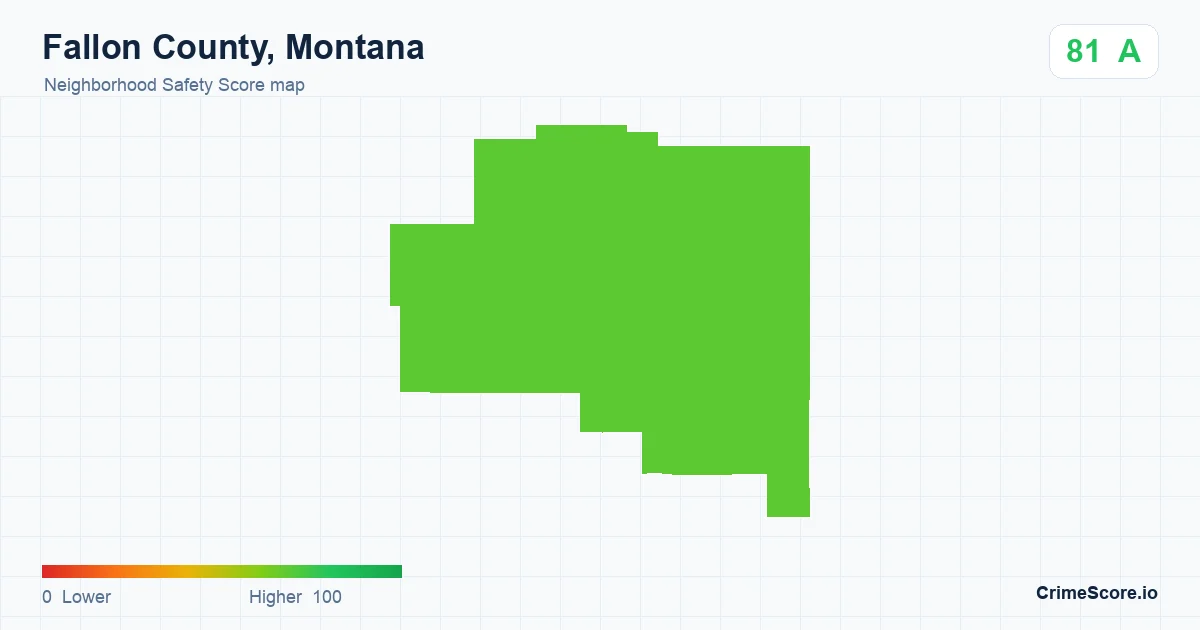 Fallon County, Montana neighborhood Safety Score map by Census block group