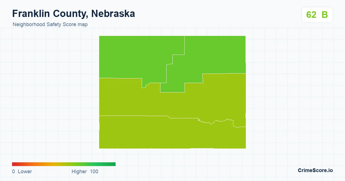 Franklin County, Nebraska neighborhood Safety Score map by Census block group