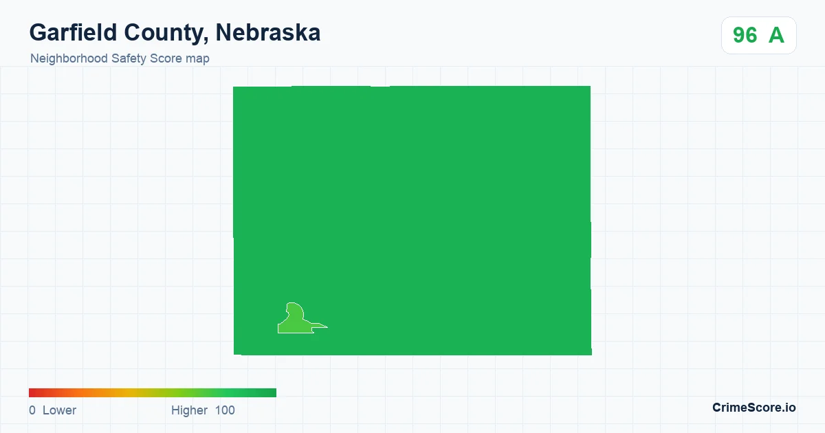 Garfield County, Nebraska neighborhood Safety Score map by Census block group