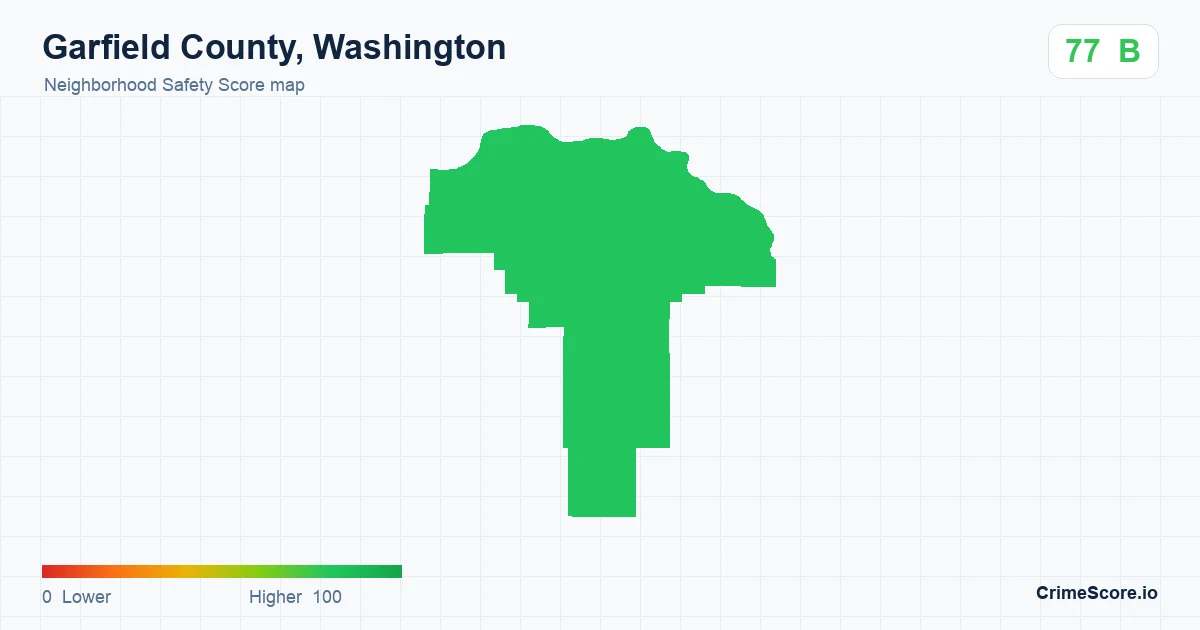 Garfield County, Washington neighborhood Safety Score map by Census block group