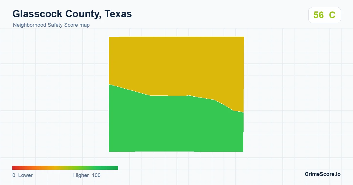 Glasscock County, Texas neighborhood Safety Score map by Census block group
