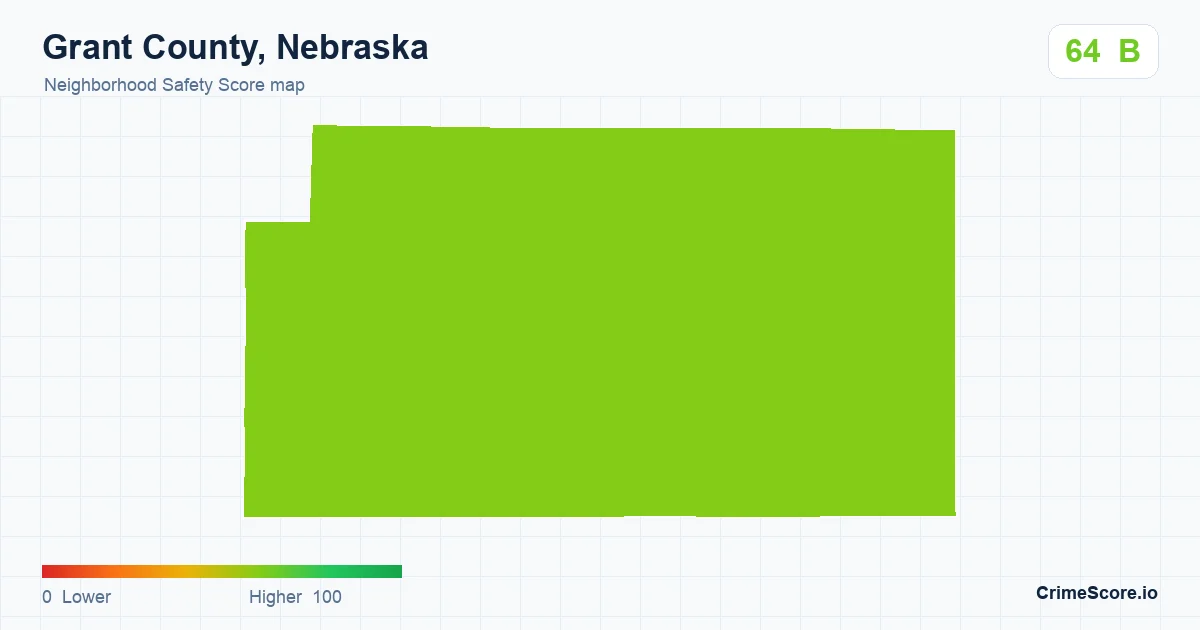 Grant County, Nebraska neighborhood Safety Score map by Census block group