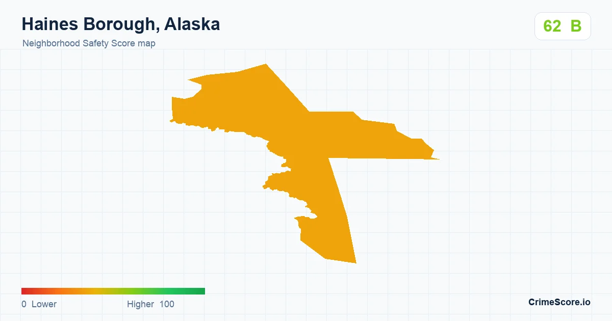 Haines Borough, Alaska neighborhood Safety Score map by Census block group