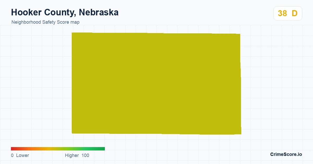 Hooker County, Nebraska neighborhood Safety Score map by Census block group