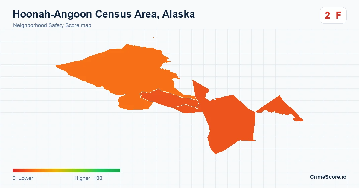 Hoonah-Angoon Census Area, Alaska neighborhood Safety Score map by Census block group