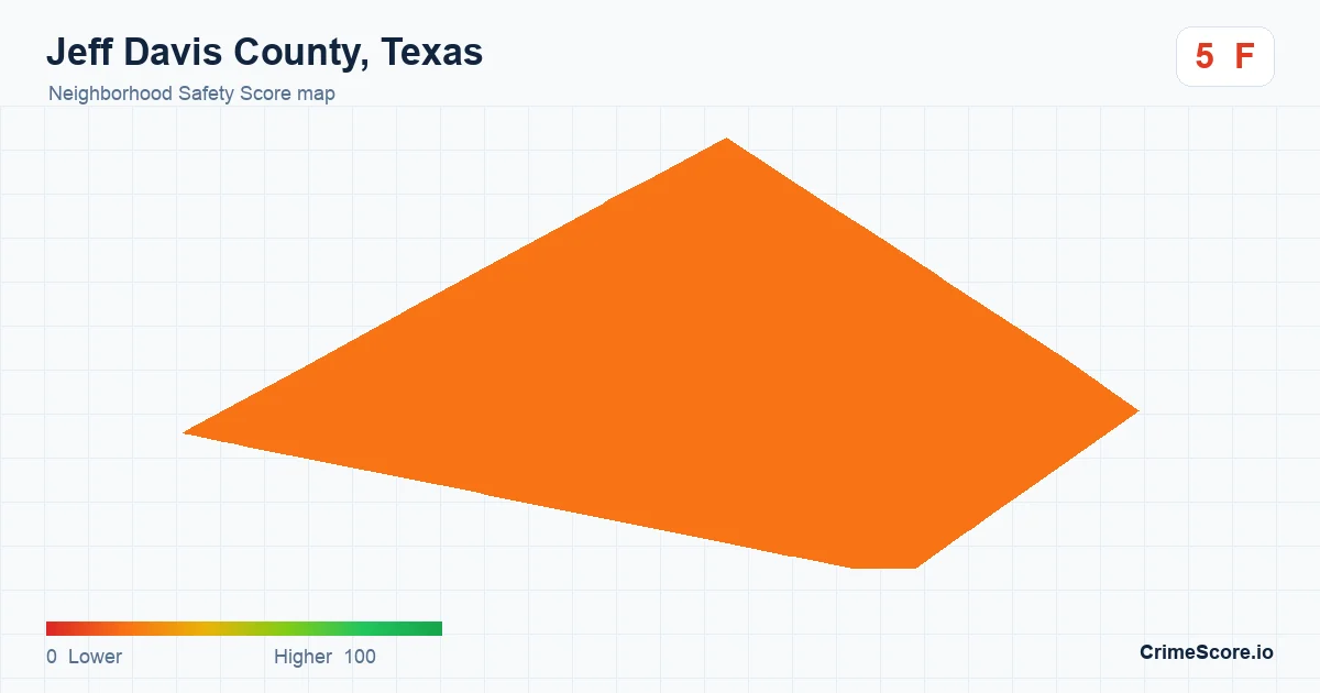 Jeff Davis County, Texas neighborhood Safety Score map by Census block group