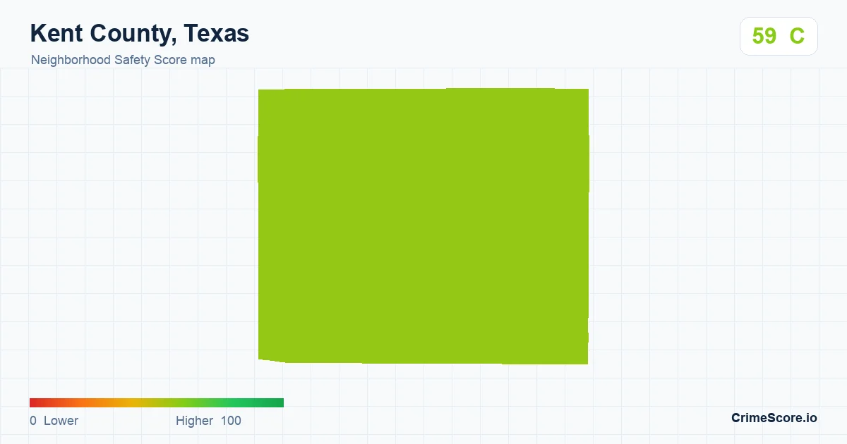 Kent County, Texas neighborhood Safety Score map by Census block group