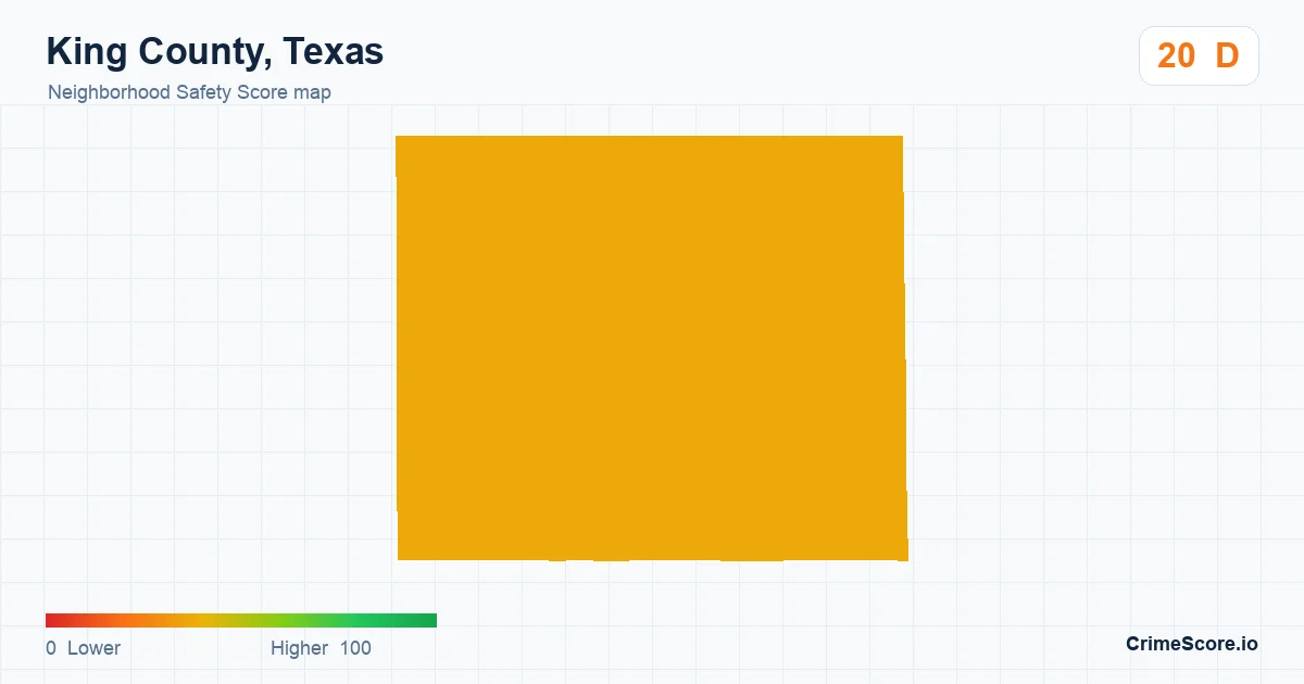 King County, Texas neighborhood Safety Score map by Census block group