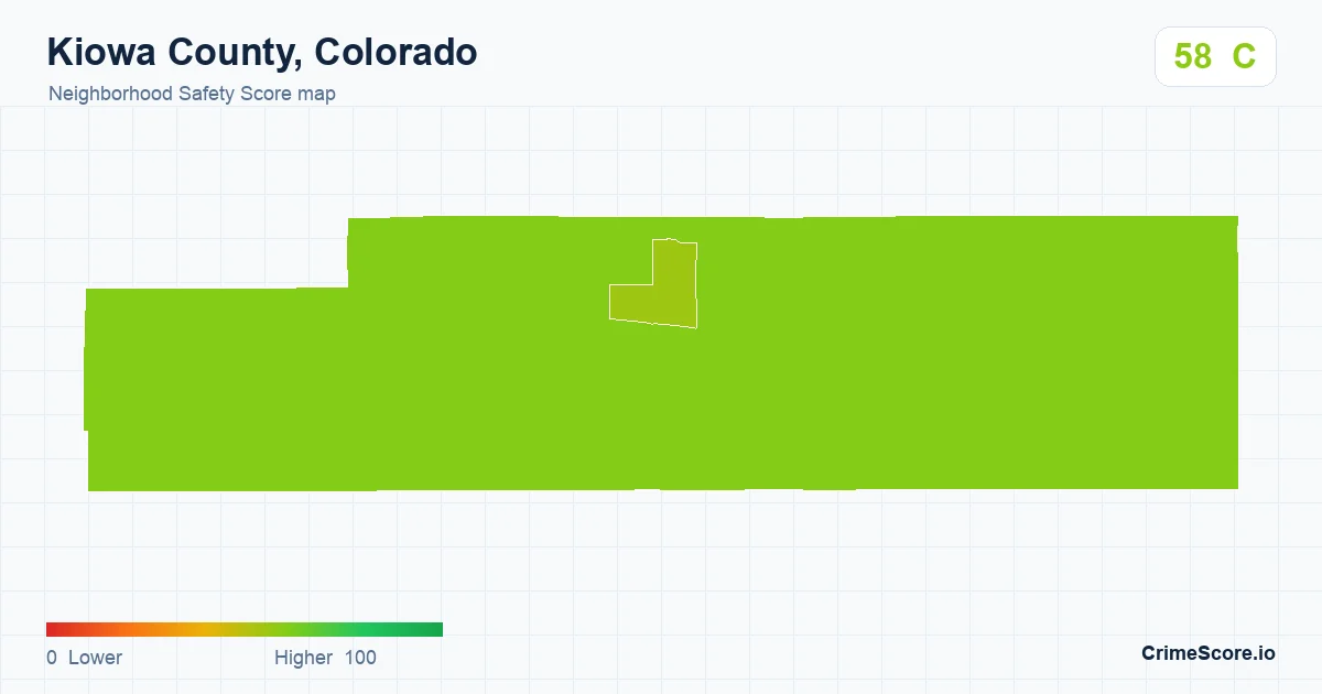 Kiowa County, Colorado neighborhood Safety Score map by Census block group