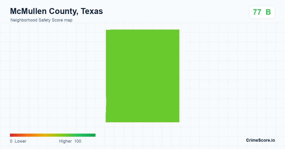 McMullen County, Texas neighborhood Safety Score map by Census block group