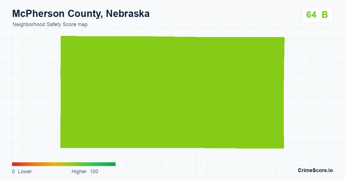 McPherson County, Nebraska neighborhood Safety Score map by Census block group