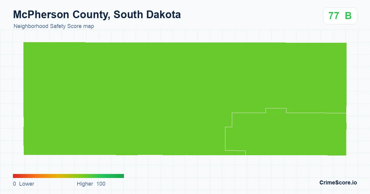 McPherson County, South Dakota neighborhood Safety Score map by Census block group