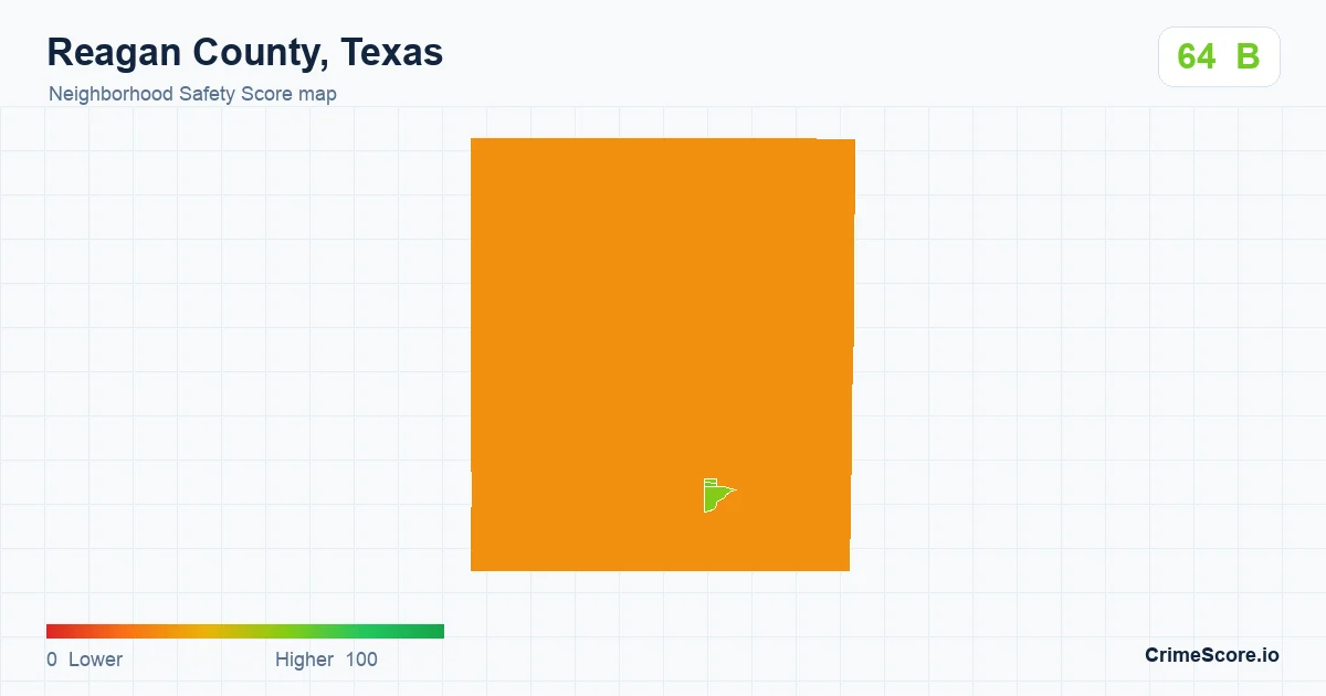 Reagan County, Texas neighborhood Safety Score map by Census block group