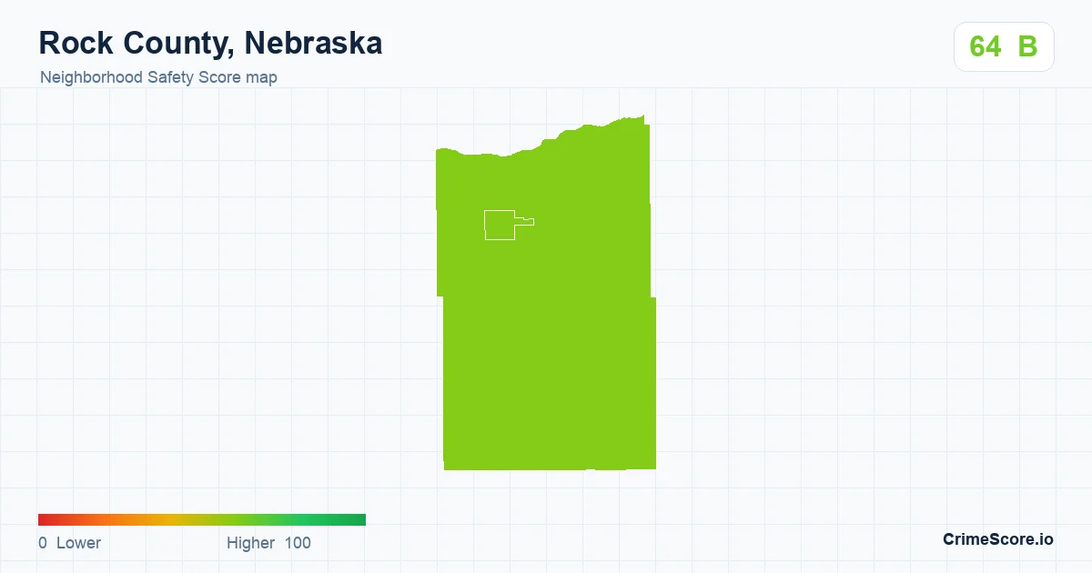 Rock County, Nebraska neighborhood Safety Score map by Census block group