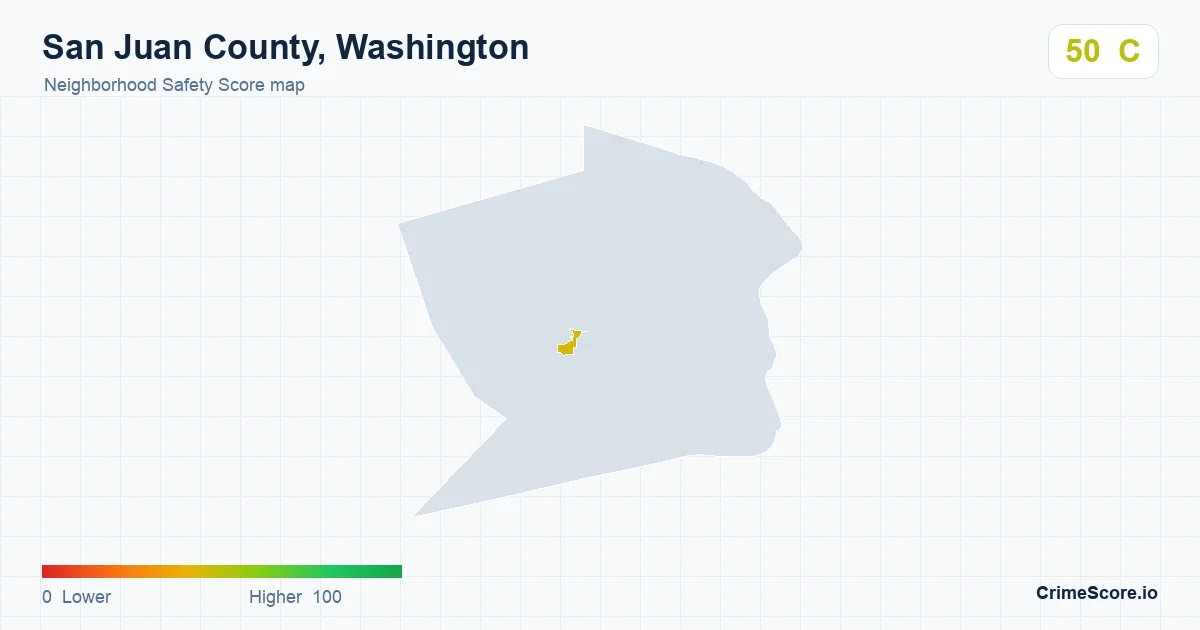 San Juan County, Washington neighborhood Safety Score map by Census block group