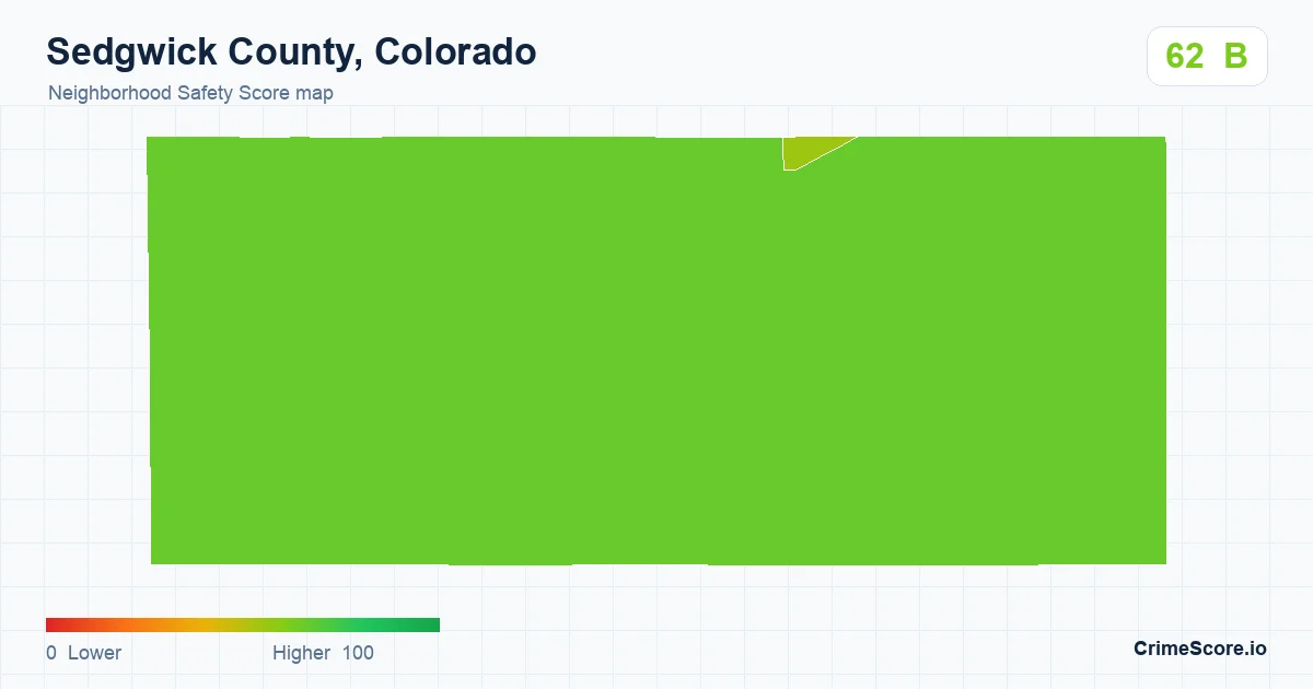 Sedgwick County, Colorado neighborhood Safety Score map by Census block group