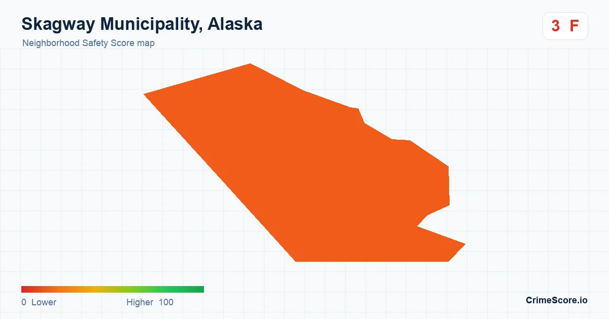 Skagway Municipality, Alaska neighborhood Safety Score map by Census block group