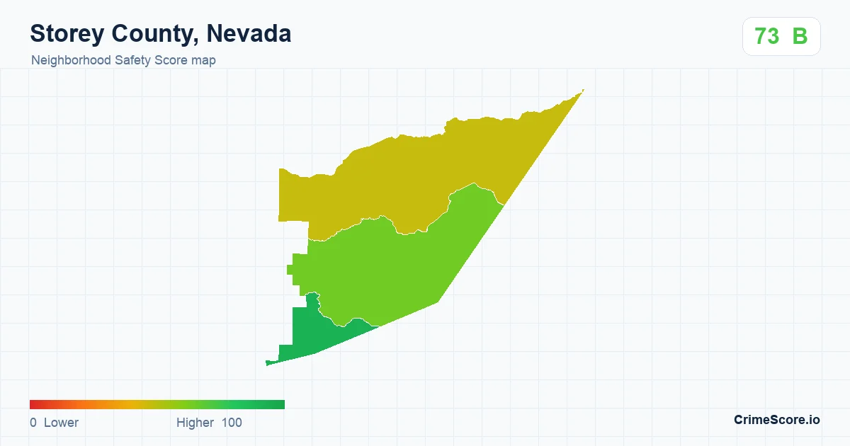 Storey County, Nevada neighborhood Safety Score map by Census block group