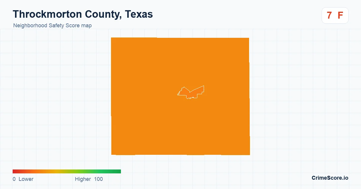 Throckmorton County, Texas neighborhood Safety Score map by Census block group