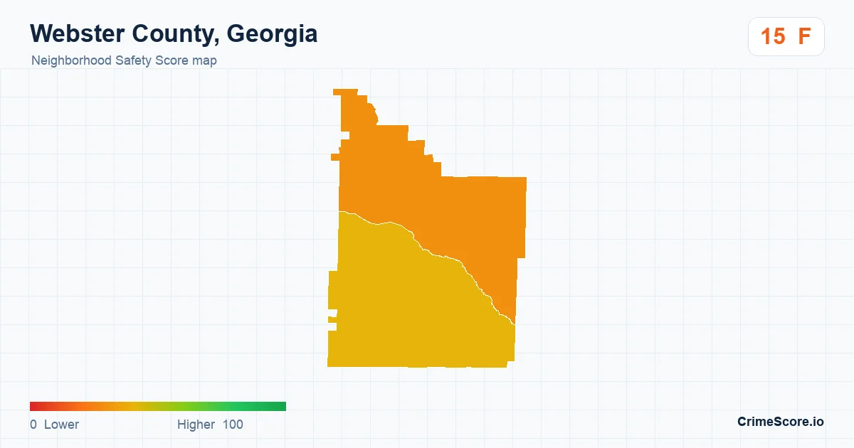 Webster County, Georgia neighborhood Safety Score map by Census block group