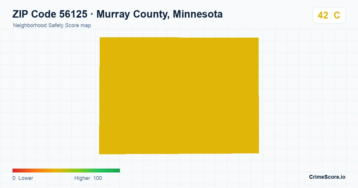 ZIP Code 56125 in Murray County, Minnesota neighborhood Safety Score map