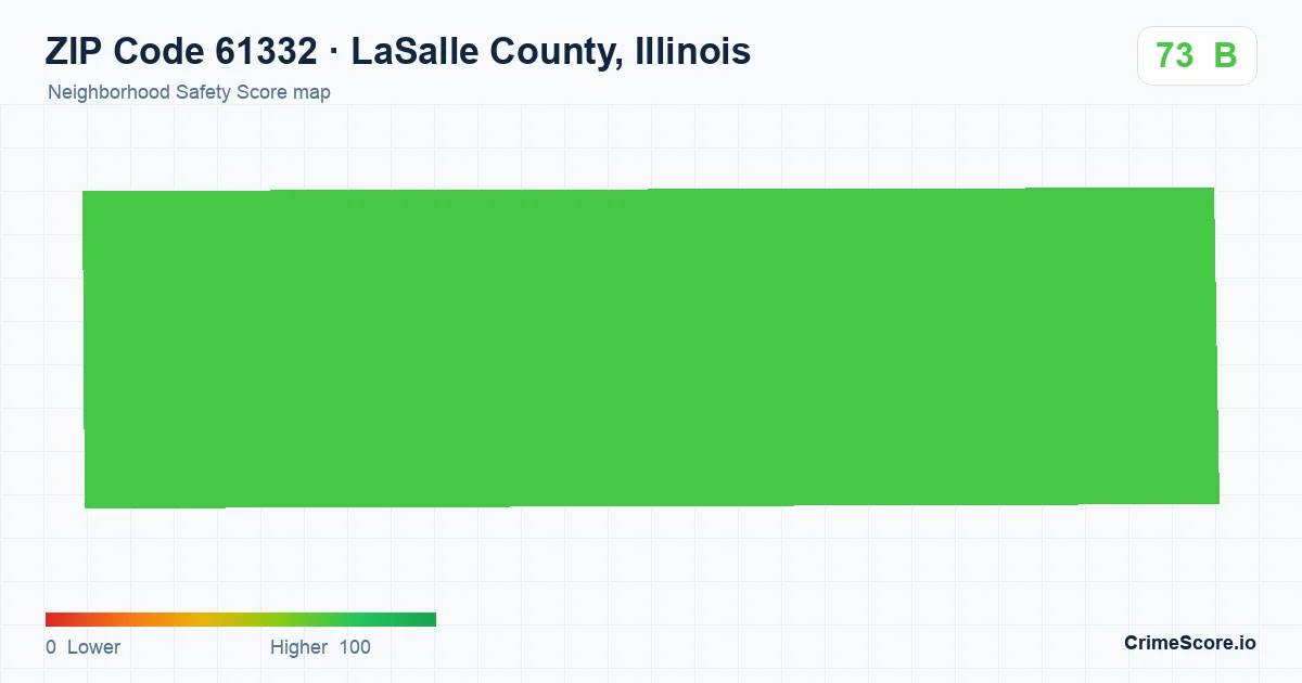 ZIP Code 61332 in LaSalle County, Illinois neighborhood Safety Score map