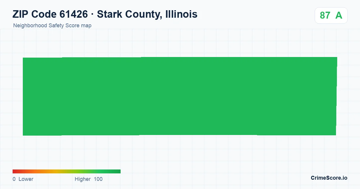 ZIP Code 61426 in Stark County, Illinois neighborhood Safety Score map