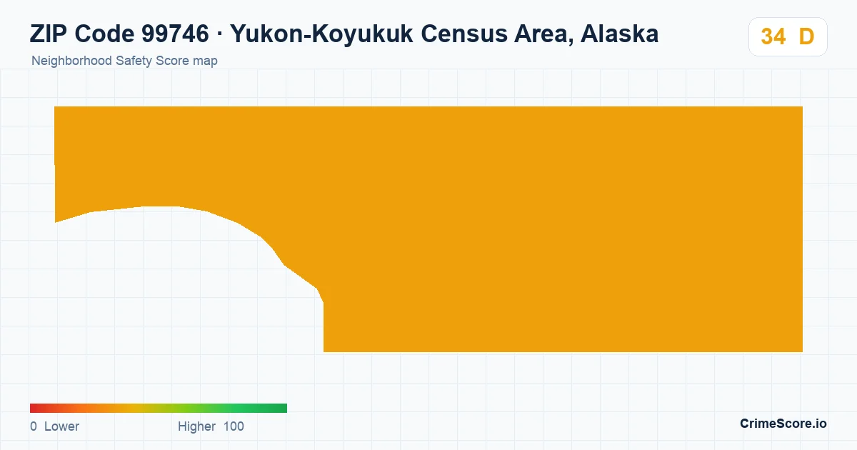 ZIP Code 99746 in Yukon-Koyukuk Census Area, Alaska neighborhood Safety Score map