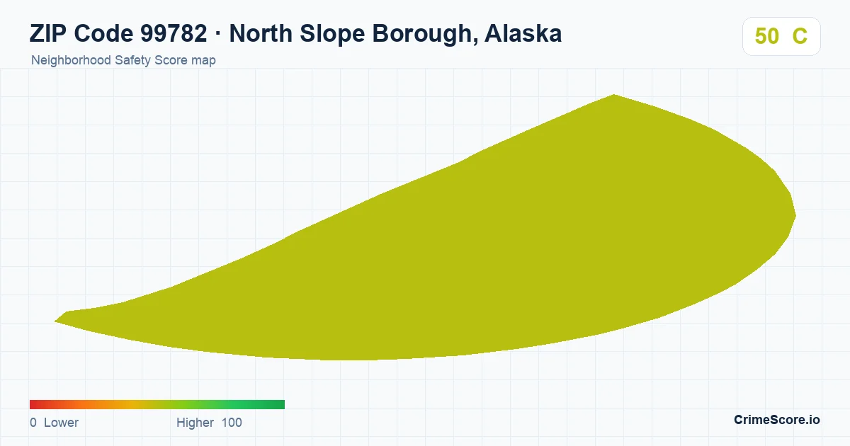 ZIP Code 99782 in North Slope Borough, Alaska neighborhood Safety Score map