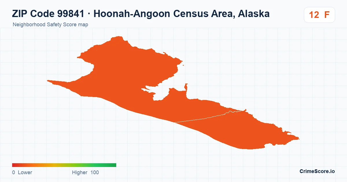 ZIP Code 99841 in Hoonah-Angoon Census Area, Alaska neighborhood Safety Score map